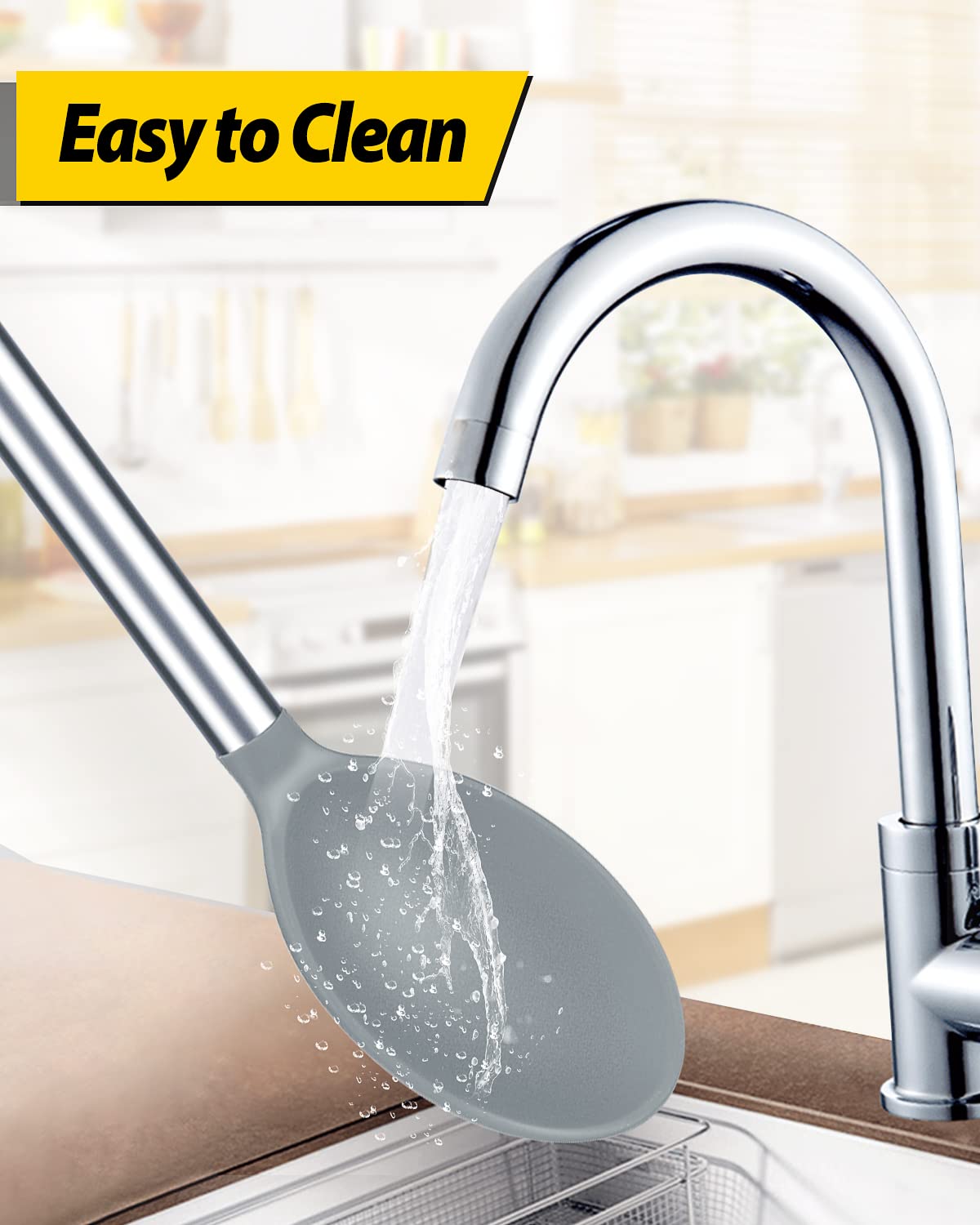 Bundlepro hanging hole design keeps spoons dry and ready to grab.