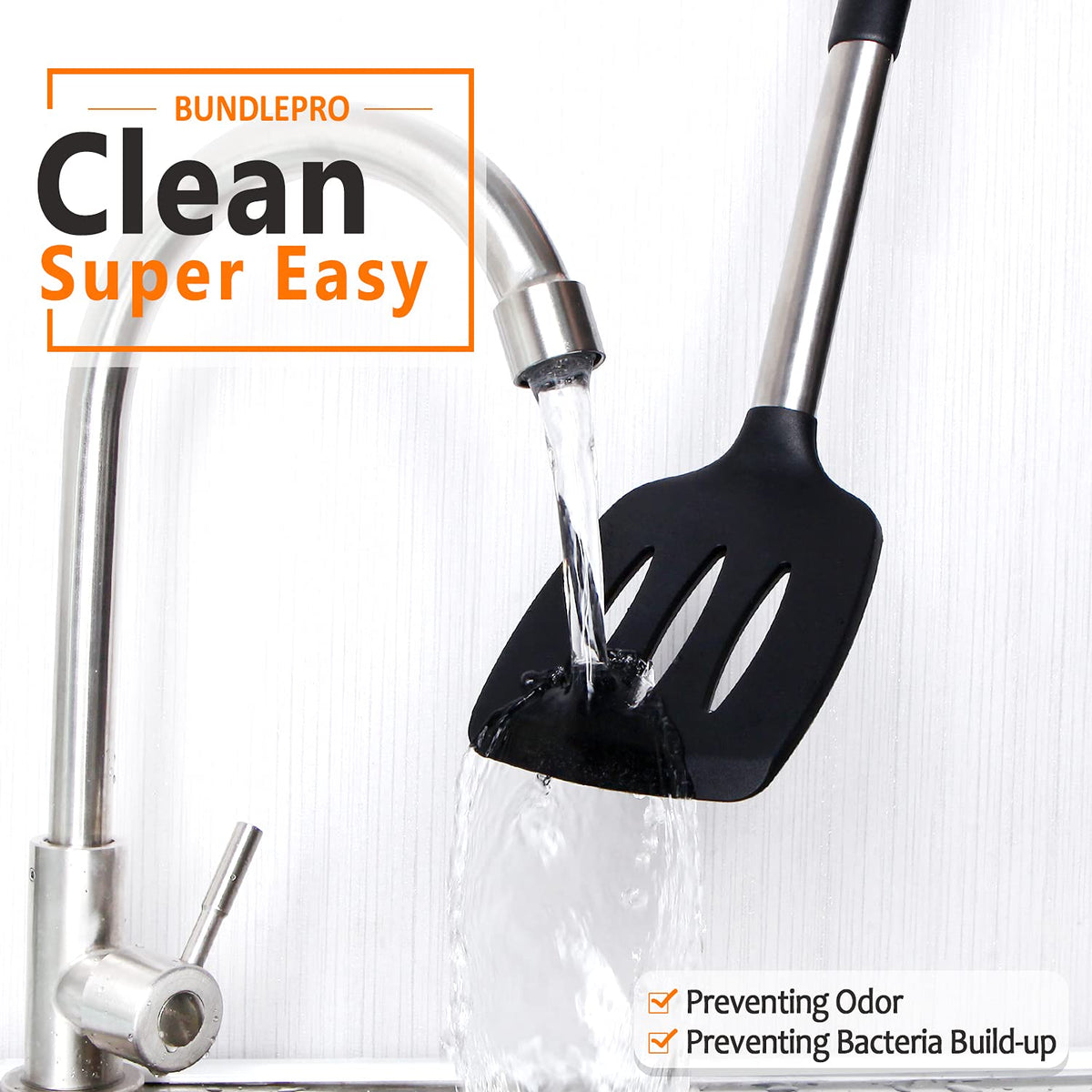 BundlePro heat-resistant handle stays cool while cooking.