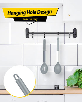Bundlepro heat-resistant silicone handle stays cool during high-heat stirring.