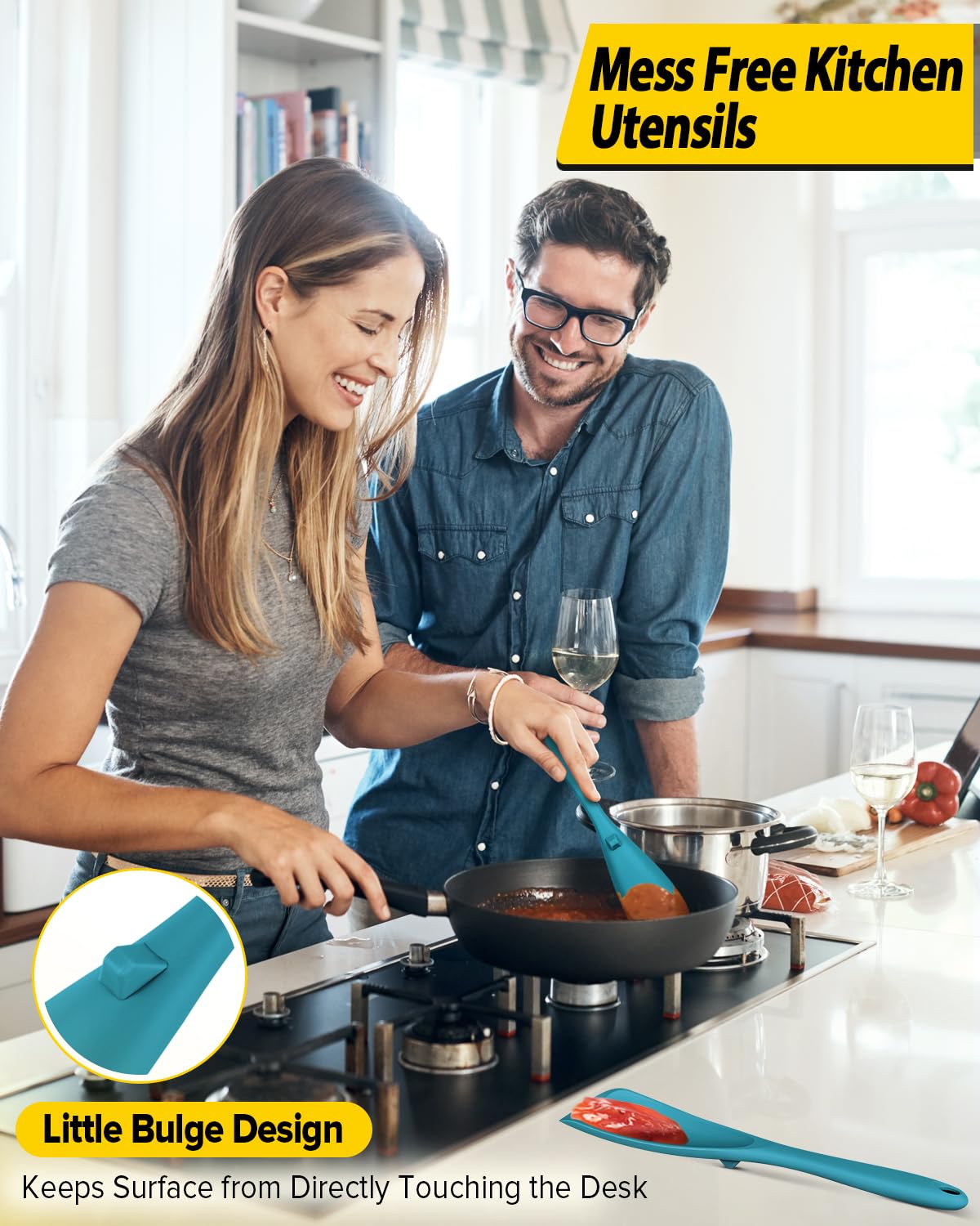 Bundlepro heat-resistant spoons withstand up to 446°F for versatile cooking.