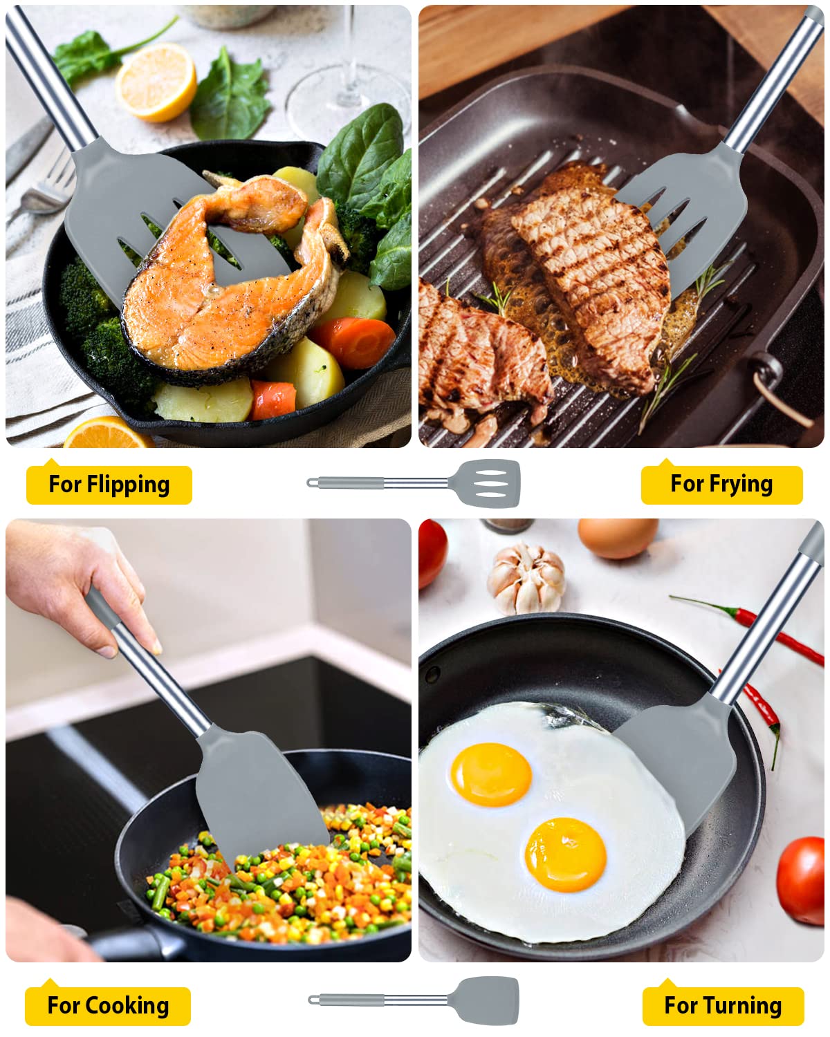 BundlePRO high-heat resistant spatula gray with durable core