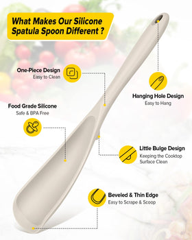 Bundlepro khaki one-piece design spoon shown for durable, rust-free daily use in the kitchen.