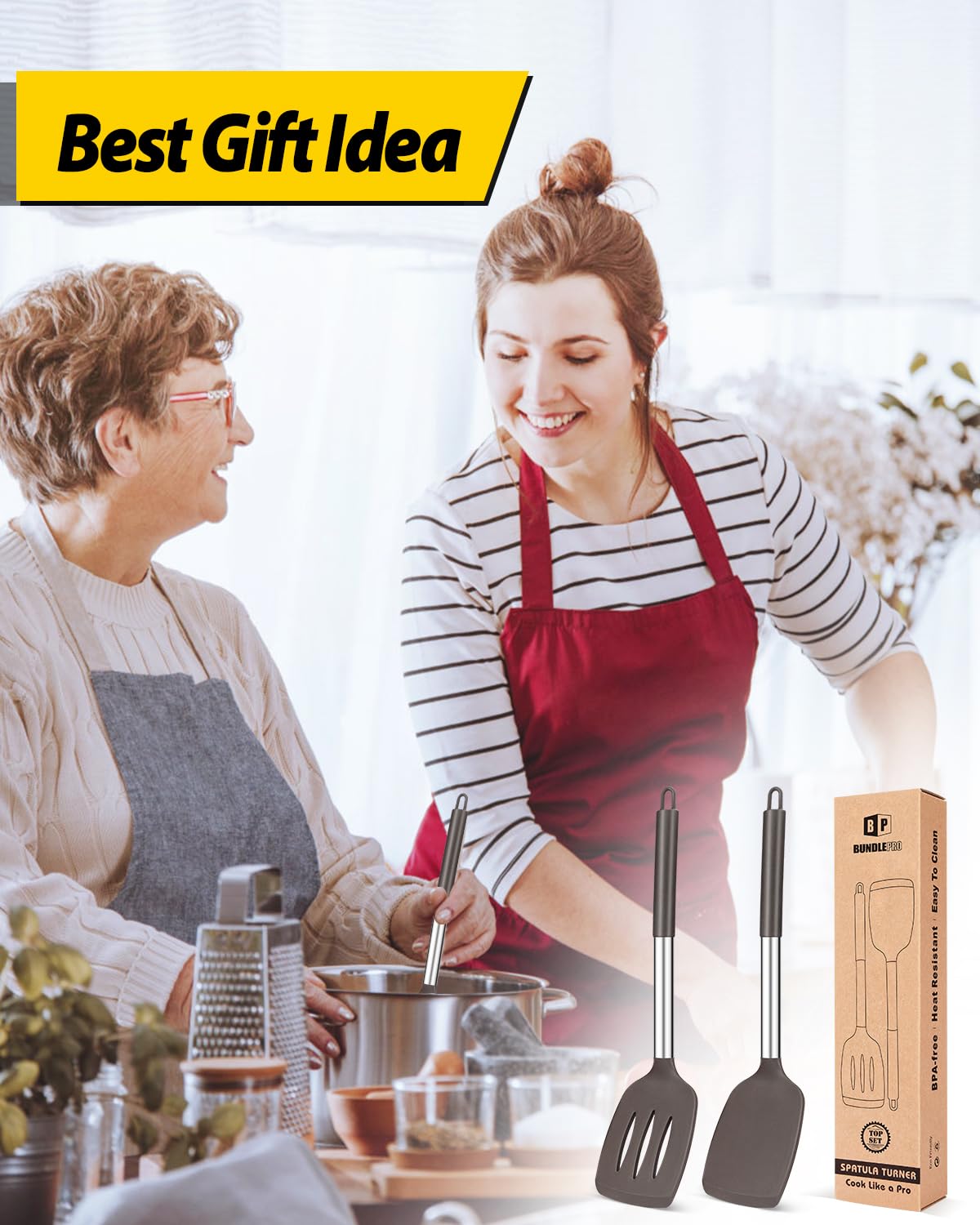 Bundlepro modern color spatulas brighten any kitchen task.