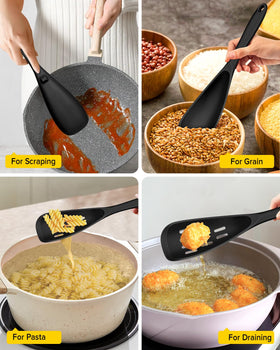 Bundlepro multifunction spatula spoons for mixing, scraping, serving.