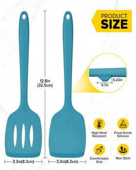 Bundlepro blue silicone spatula, one-piece design prevents rust and leaks