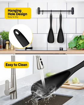 BUNDLEPRO spoons are easy to clean and hang with circular holes for storage.