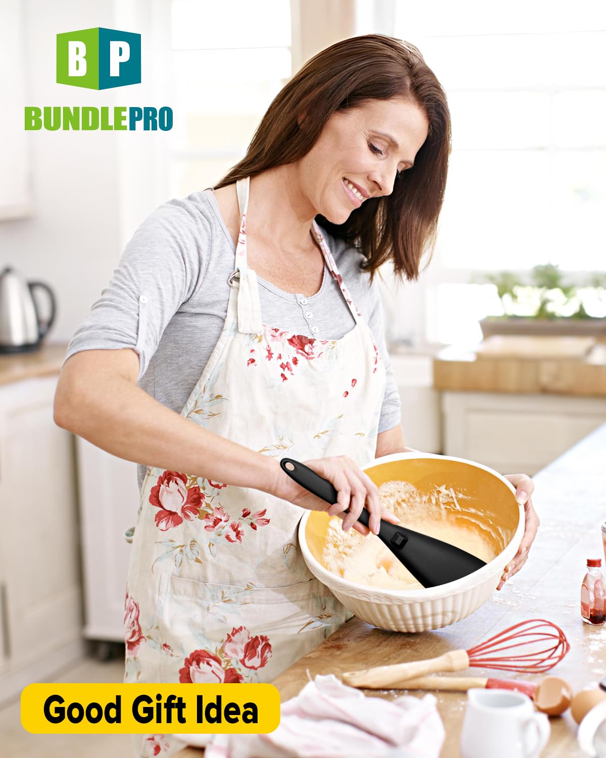BUNDLEPRO Pack2 silicone spoons offer versatile uses for stirring and serving.