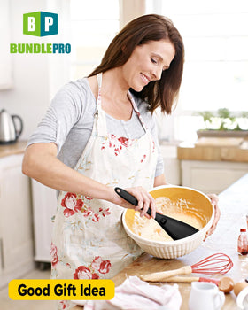 BUNDLEPRO Pack2 silicone spoons offer versatile uses for stirring and serving.