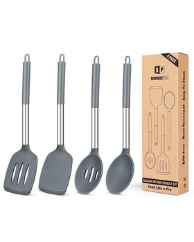 Bundlepro pack4 silicone utensils set for versatile safe cooking
