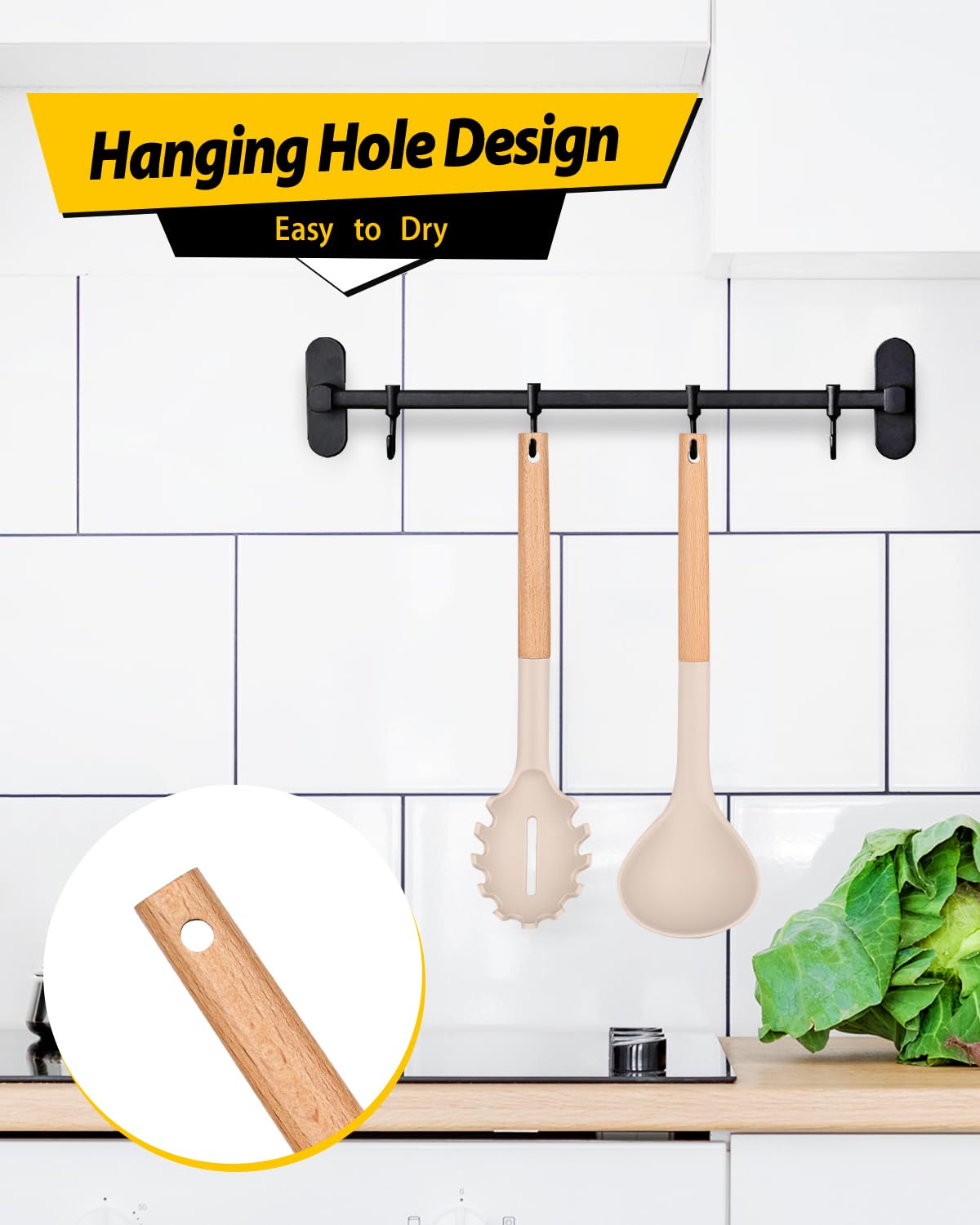 Bundlepro round hanging hole for easy drying after use