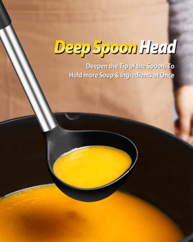 BundlePro pasta fork with sawtooth design for easy noodle pickup in black.