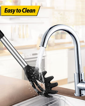 BundlePro silicone utensil head offers anti-scratch protection for cookware in black.