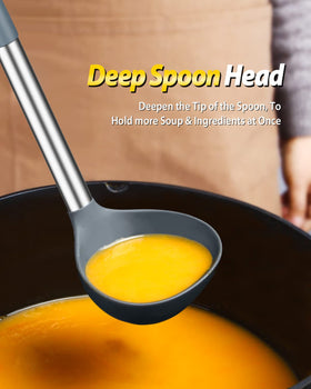 Bundlepro gray utensils protect nonstick coatings during cooking