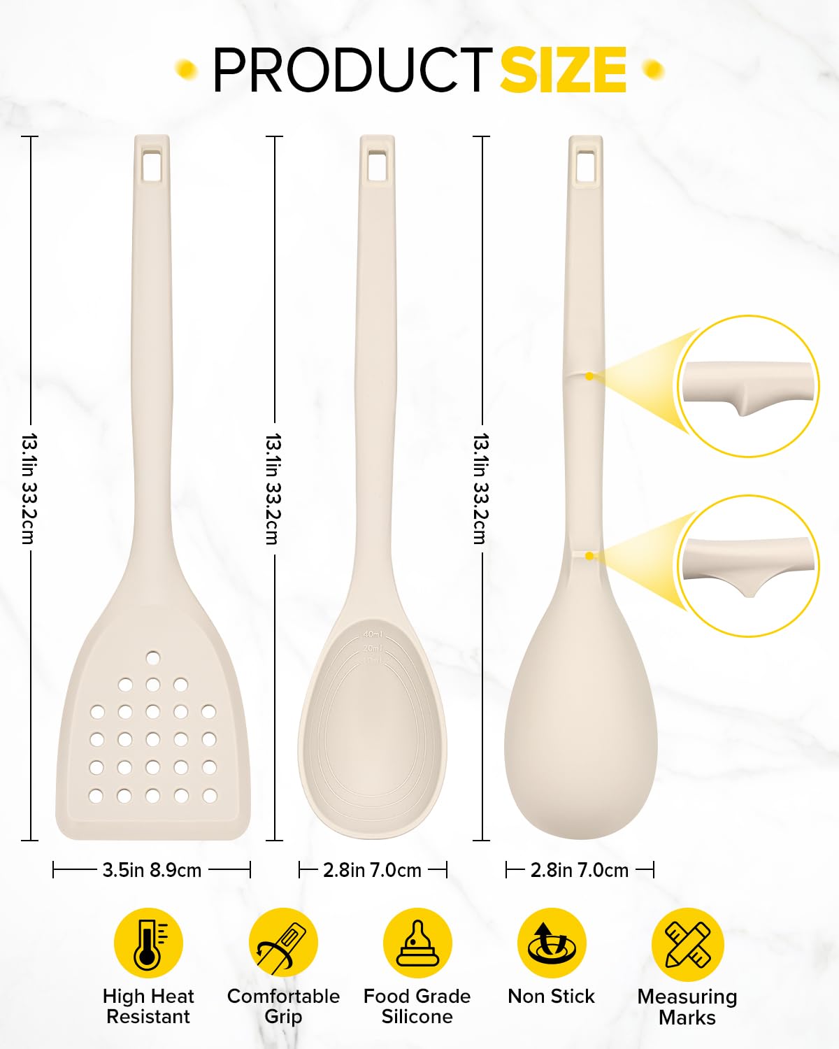 Bundlepro silicone spatula edge ideal for flipping without scratching pans