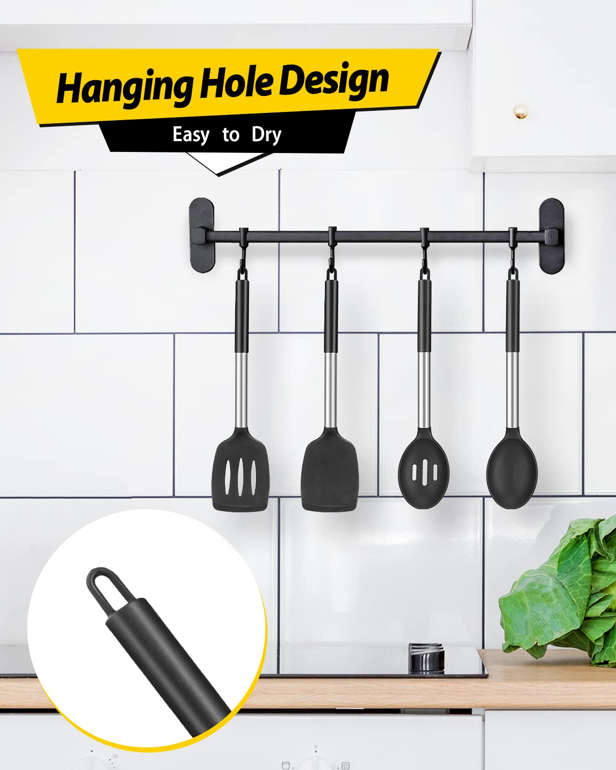BundlePro easy-clean design with hanging hole for storage