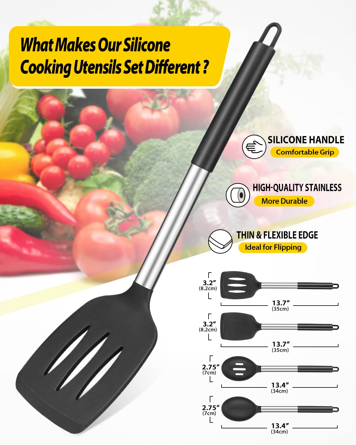 BundlePro spatula designed for nonstick foods and easy lifting