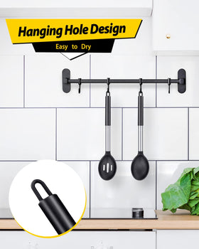 BUNDLEPRO slotted draining spoon quickly removes water from foods.