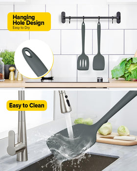 Bundlepro soft silicone head resists scratching coated pans.