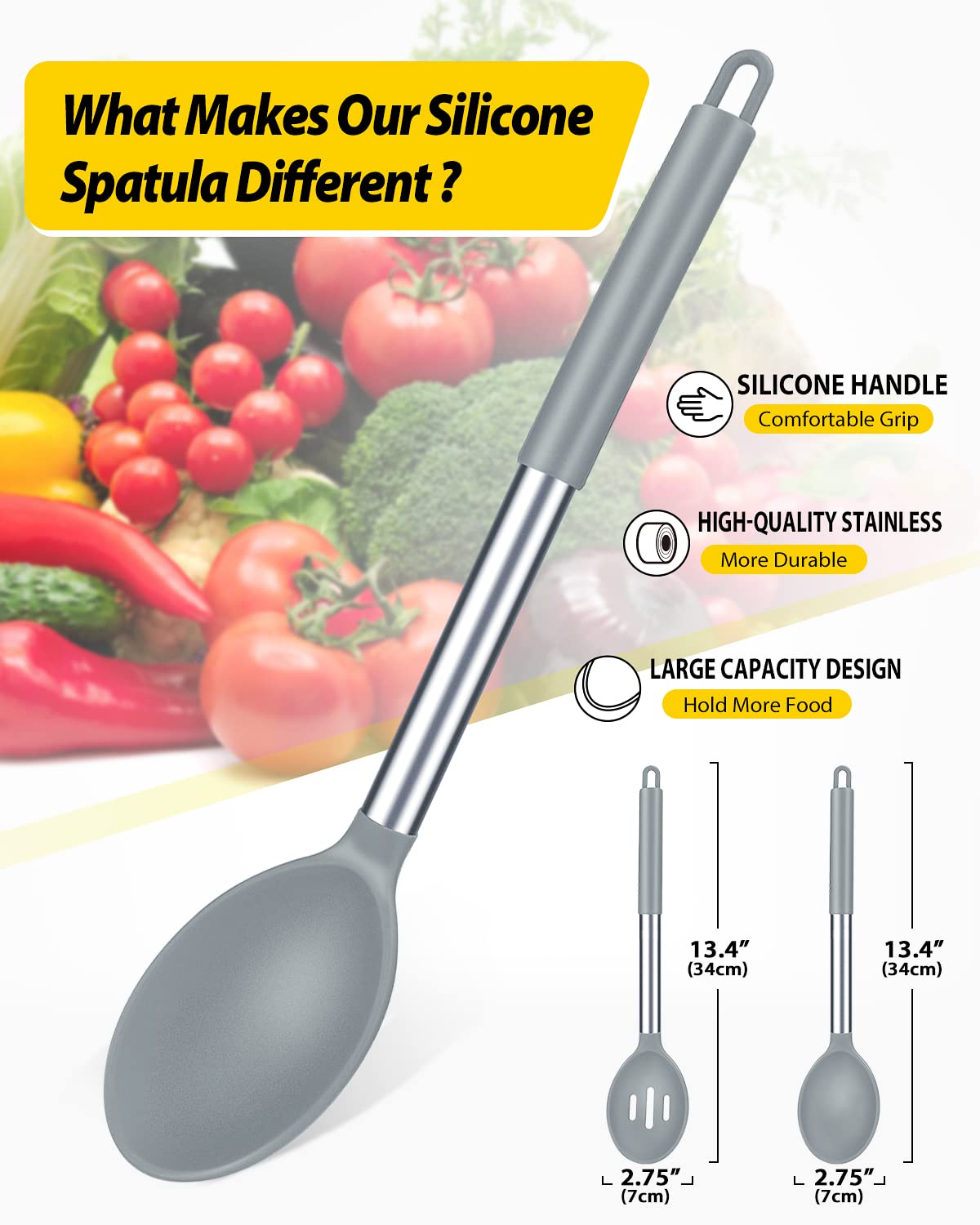 Bundlepro solid silicone spoon-basting for even coating without damaging nonstick.