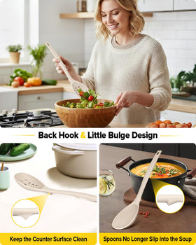 Bundlepro solid spoon with embossed marks for easy measuring during cooking