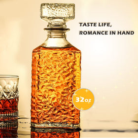 Bunhut 32oz liquor decanter ideal for generous pours at gatherings.