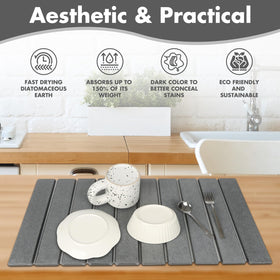 Bunmery diatomite mat rolled up to demonstrate collapsible storage