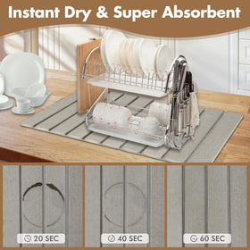 Bunmery multipurpose stone drying mat used as pet mat or plant saucer.