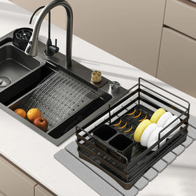 Bunmery stone mat care and cleaning guidance illustration.