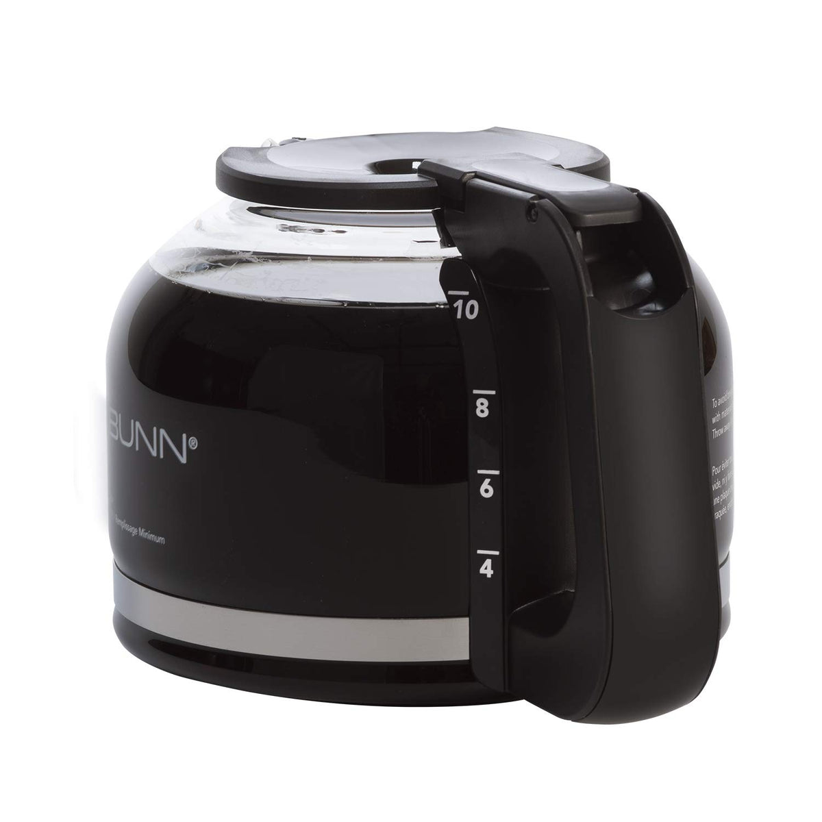 BUNN glass carafe resists thermal shock for daily use