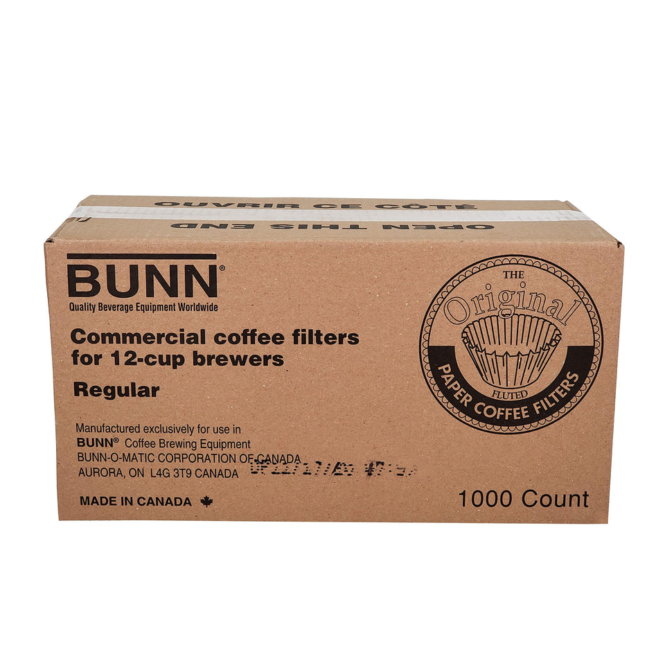 Bunn 12-cup filters with taller sidewalls improve overflow control in service.