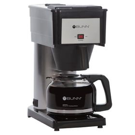 BUNN BX Speed Brew Classic front view in black showing its compact design for fast coffee