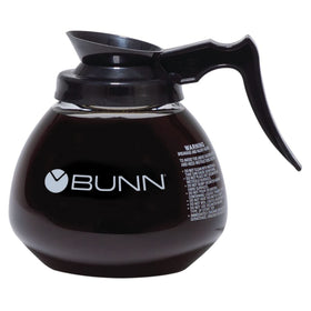 Bunn black 12-cup coffee pot decanter for everyday brewing.