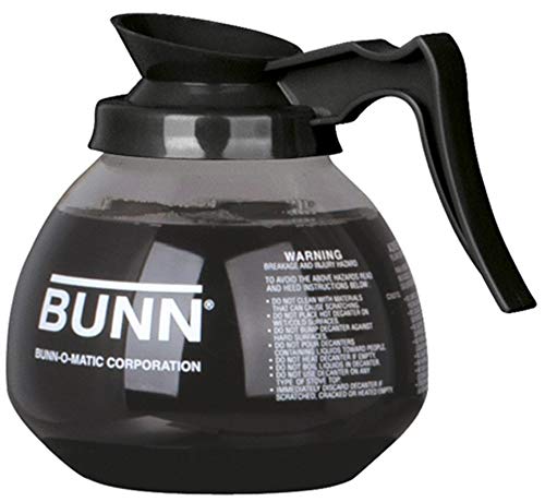 BUNN glass coffee pot decanter close-up highlighting lab-grade clarity and shatter resistance.