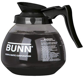 BUNN glass coffee pot decanter close-up highlighting lab-grade clarity and shatter resistance.