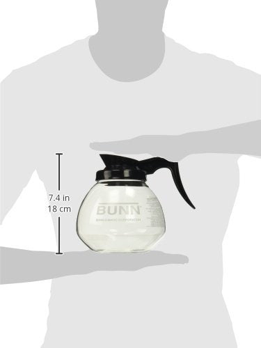BUNN 3-piece set display with regular and decaf pots and 12-cup capacity.
