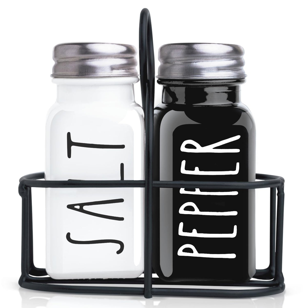BUNOT farmhouse salt and pepper shakers set on countertop adds vintage charm
