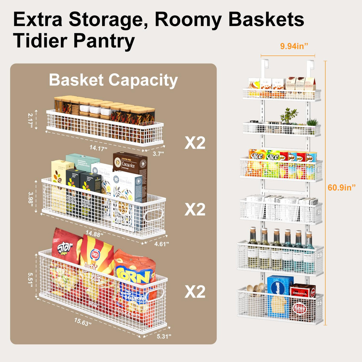 Bunoxea over-door 6-tier design maximizing storage in a small space.