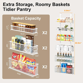 Bunoxea over-door 6-tier design maximizing storage in a small space.
