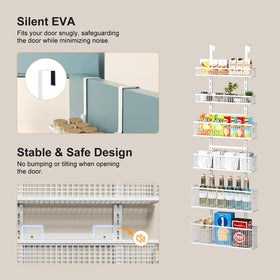Bunoxea pantry organizer with ergonomic handle for easy movement.