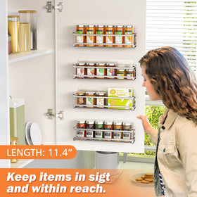 Bunoxea Spice Rack chrome finish close-up highlights durable construction