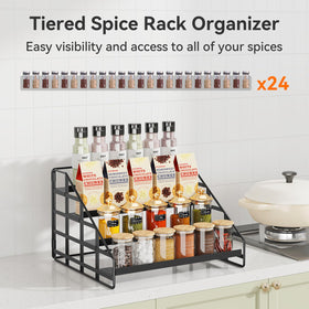 Bunoxea countertop storage solution frees cabinet space for spices.