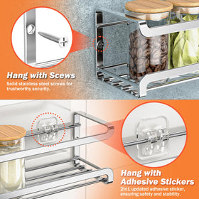 Bunoxea Spice Rack side guards close-up emphasizes stability and spill prevention