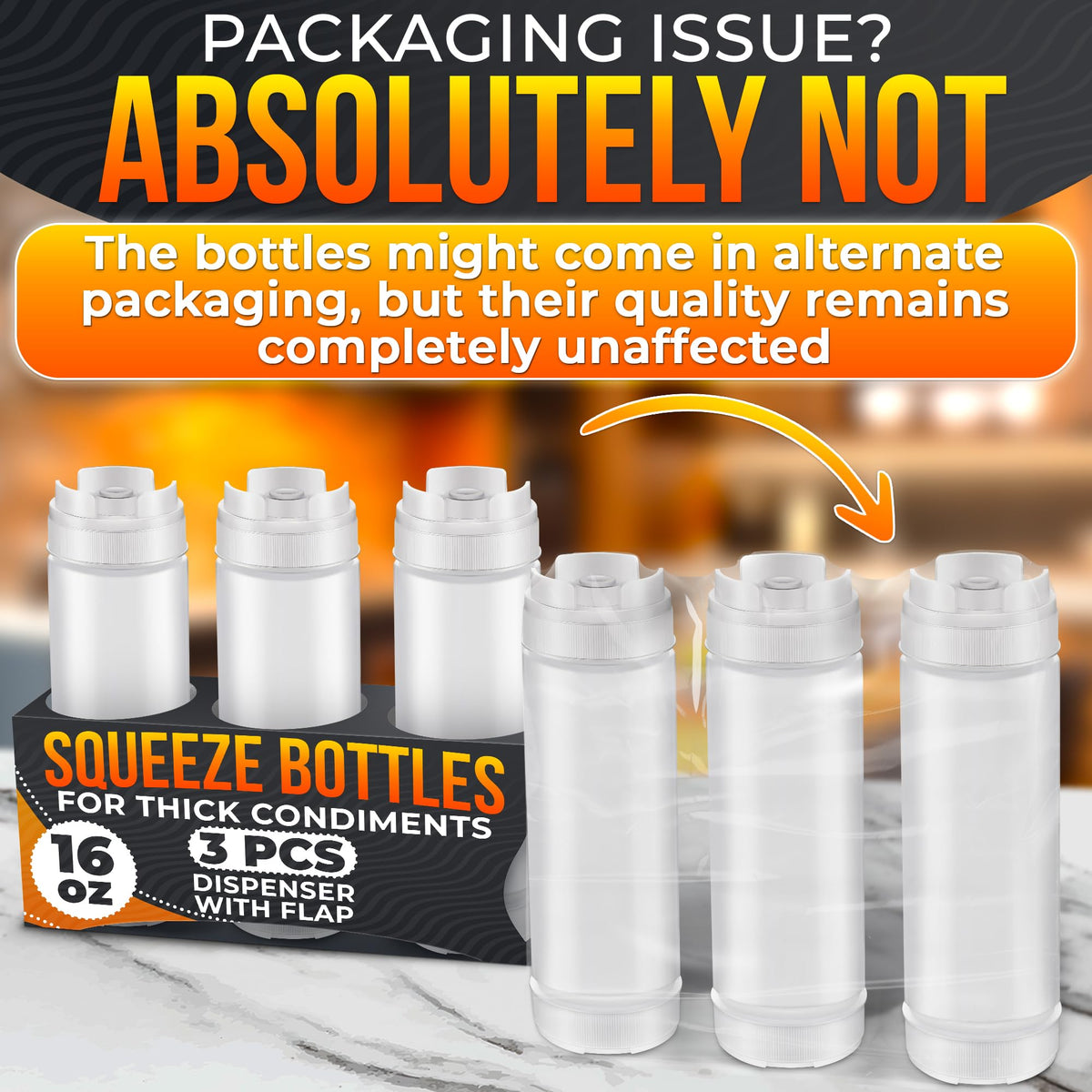 Three-bottle Burious set keeps sauces organized at home