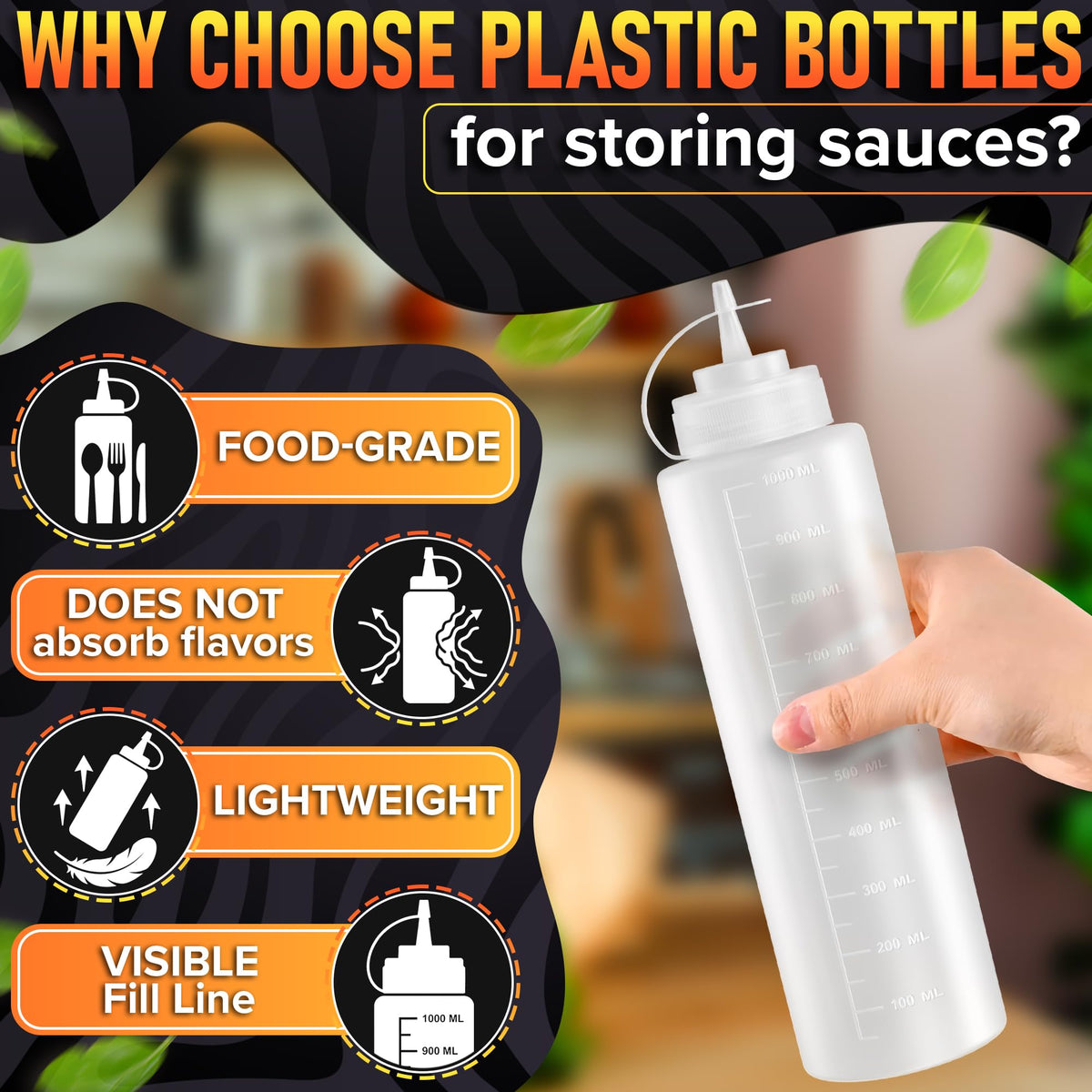 Semi-transparent plastic lets you monitor remaining dressings at a glance.