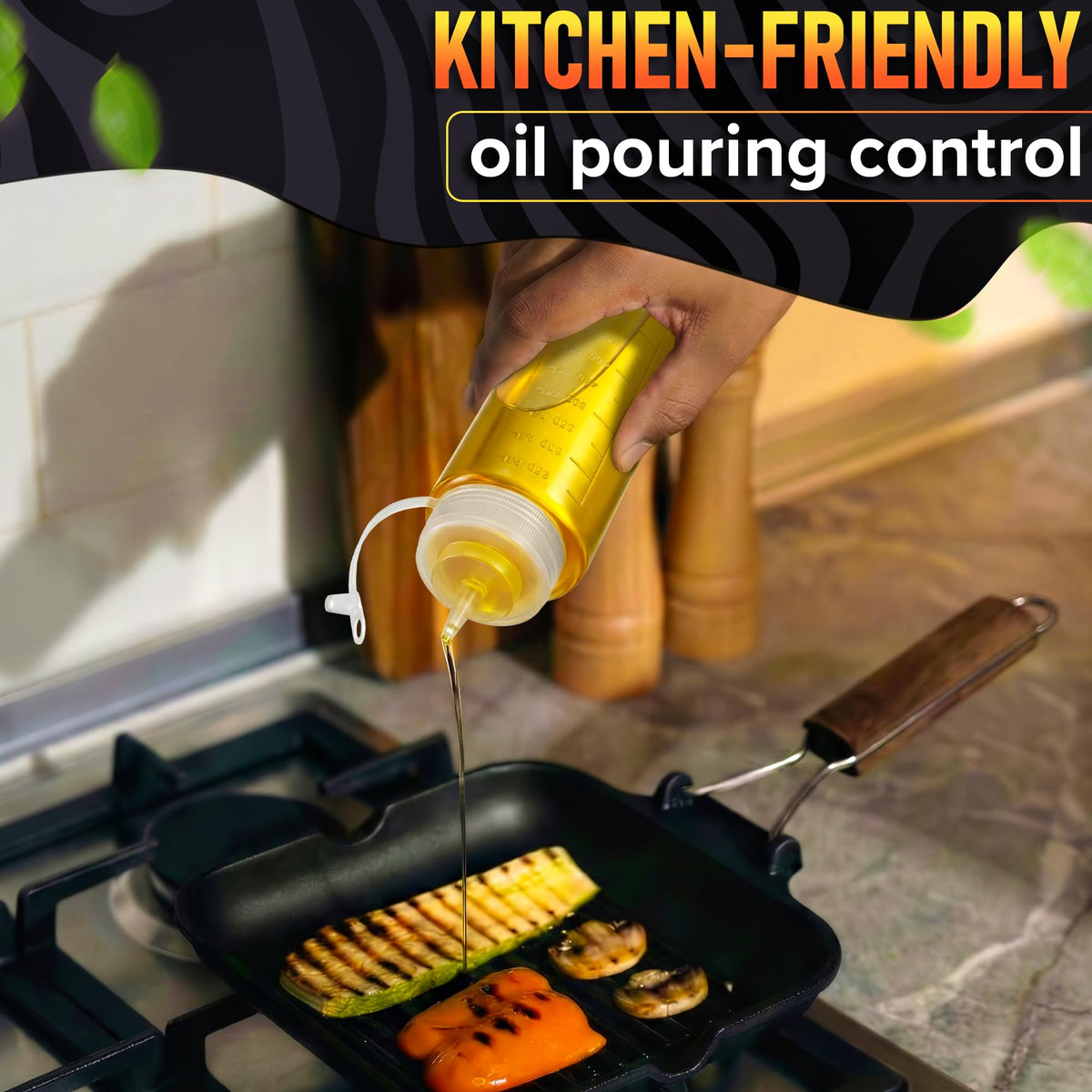 BURIUS dressing and sauces bottle supports precise portioning
