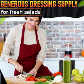 Clear design helps quick identification of dressings and sauces.