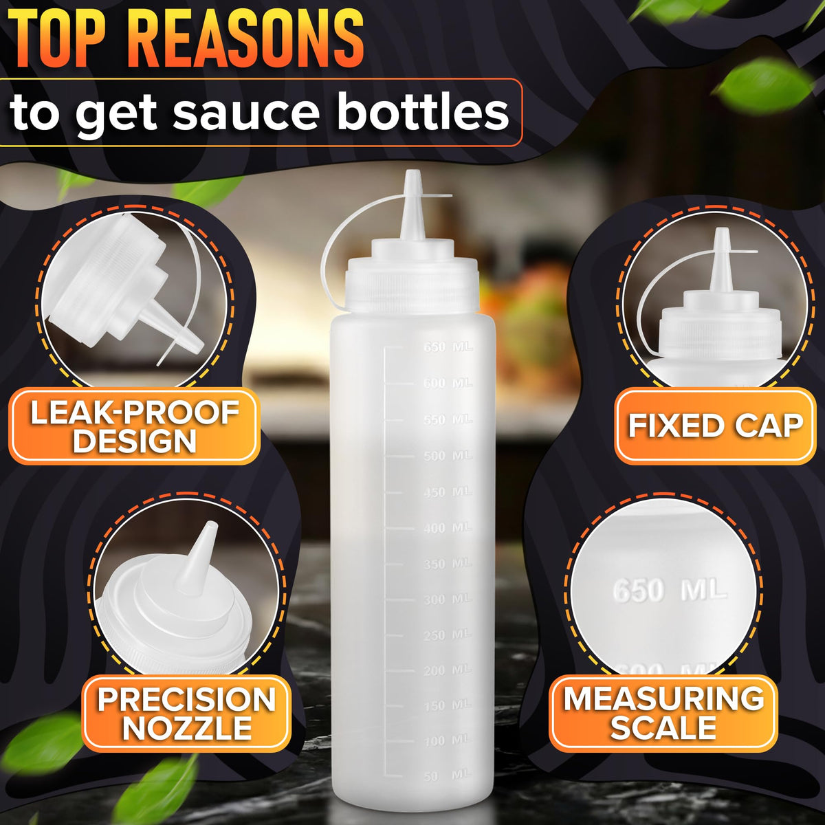 BURIUS easy-clean condiment dispenser for daily kitchen use