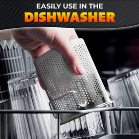 BURIUS easy-clean basket simplifies rinsing and maintenance