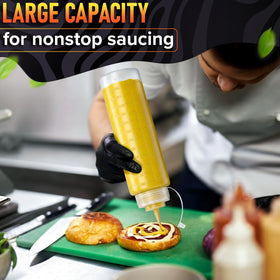 BURIUS dispenser for ketchup, oil, or syrup versatility