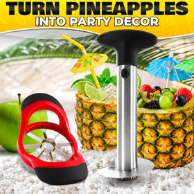 Family-friendly setup with the BURIUS pineapple corer for party-ready pineapple slices.